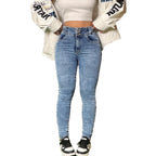 Women High-Cut Sculpting Jeans in a Slim Fit with Elastic Shaping Waistband Fashion Glam