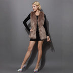 Women's Sleeveless Shaggy Faux Fur Vest with Long Pile and Open Front Fashion Glam