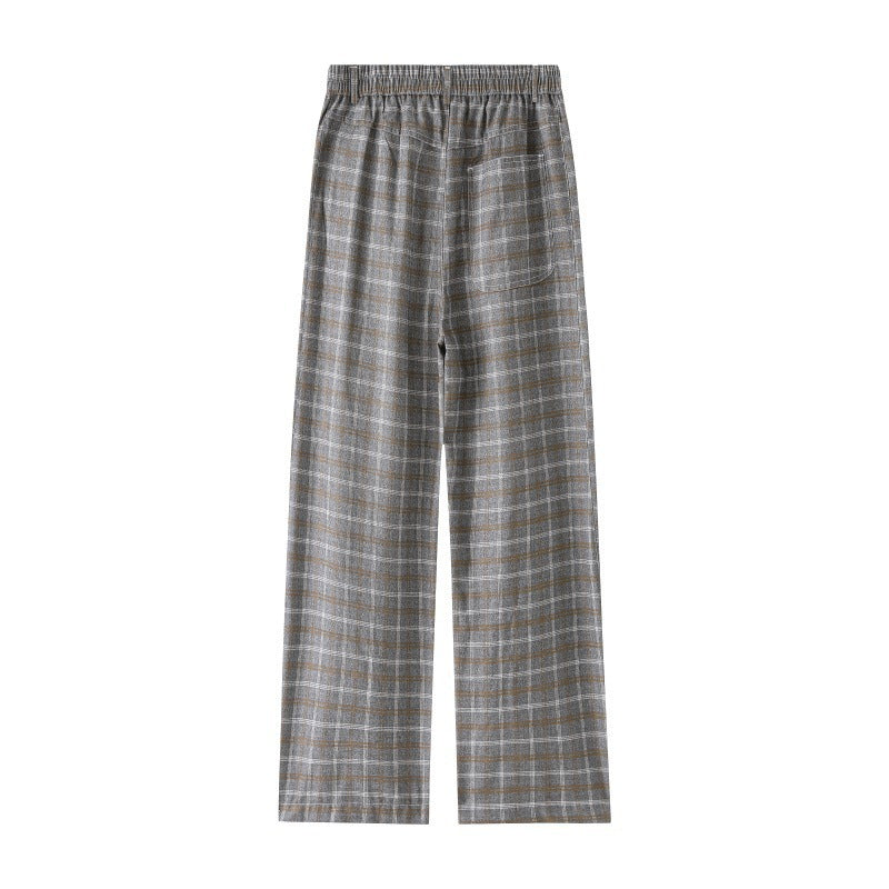 Women High-waisted wide checkered Culotte pants with crease Fashion Glam