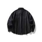 Unisex Boxy Denim Overshirt with Flap Pockets and Shirt Collar Fashion Glam