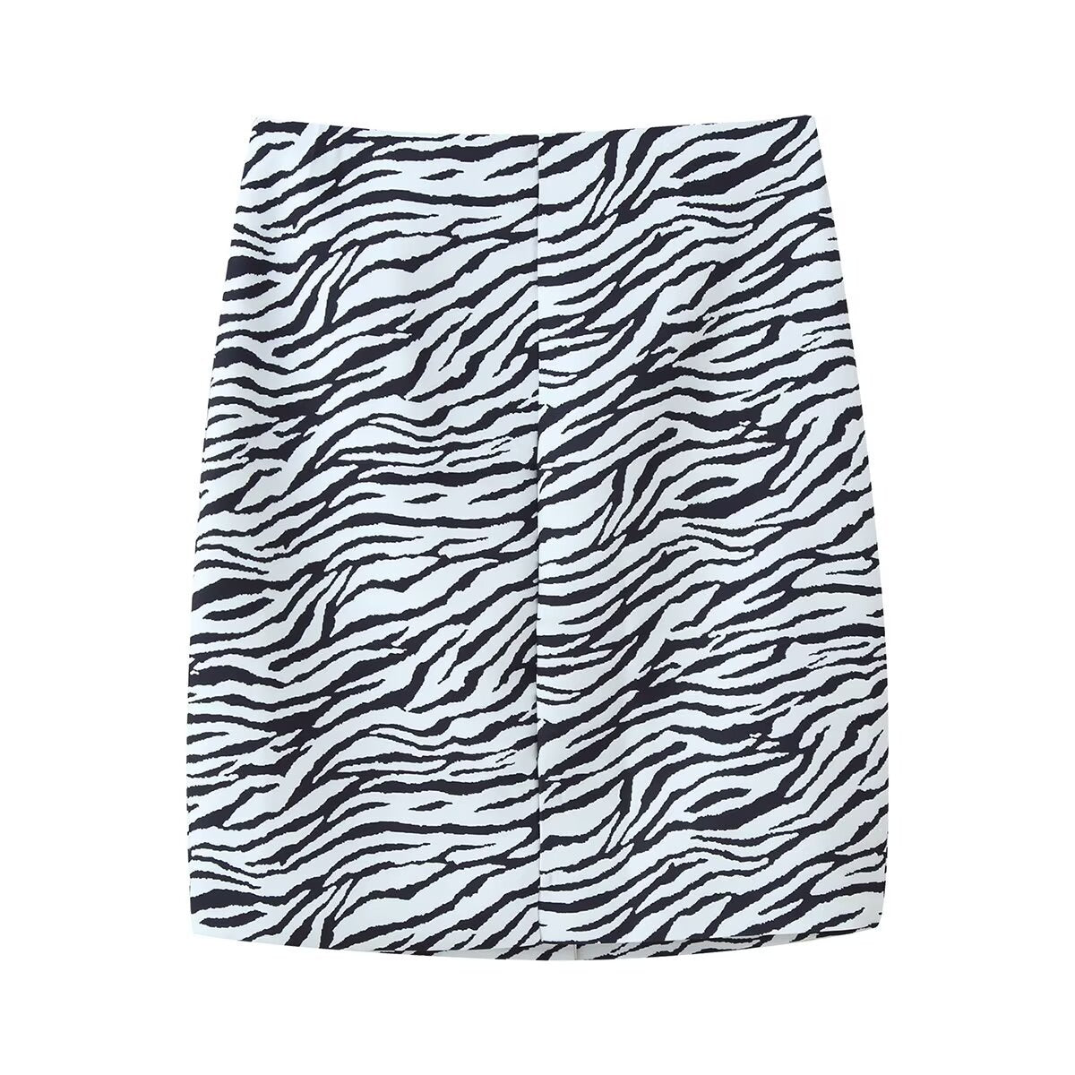 Women's Short Blazer with Oversized Shawl Collar and Zebra Print Fashion Glam
