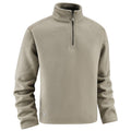 Men's fleece pullover with troyer collar and half zipper made of soft microfleece Fashion Glam