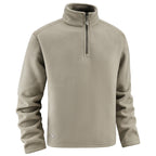 Men's fleece pullover with troyer collar and half zipper made of soft microfleece Fashion Glam