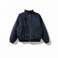 Men's Velvet Leather Look Bomber Jacket with High Stand Collar and Teddy Lining Fashion Glam