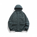Unisex Boxy-Utility-Hooded Jacket with Multiple Pockets, Adjustable Hem and Windproof Shell Fashion Glam