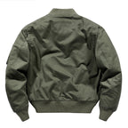 Men's Short-Cut Canvas Bomber Jacket in Utility-Field Style with Pocket Organizer Fashion Glam