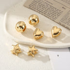 Women's heart-shaped ear clips Fashion Glam