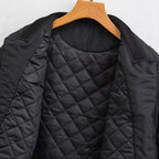 Women short cut nylon bomber jacket with shiny surface, padded lining and metal zipper Fashion Glam