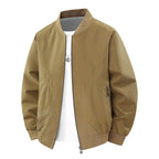 Men's Lightweight Windproof Bomber Jacket with Ribbed Cuffs and Zipper Pockets Fashion Glam