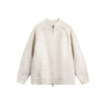 Unisex Knit Zip Jacket with Stand-up Collar, Raglan Sleeves and Ribbed Cuffs Fashion Glam