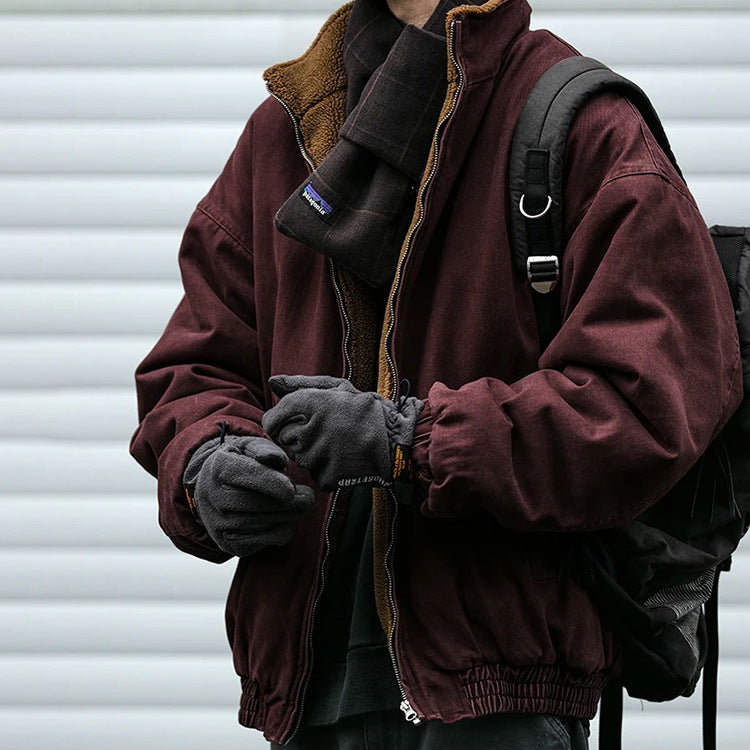 Unisex Padded Bomber Jacket with Teddy Lining Fashion Glam