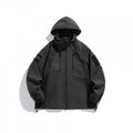 Unisex Technical Utility Hoodie with Zipper, Chest Pockets and Velcro Patch Fashion Glam