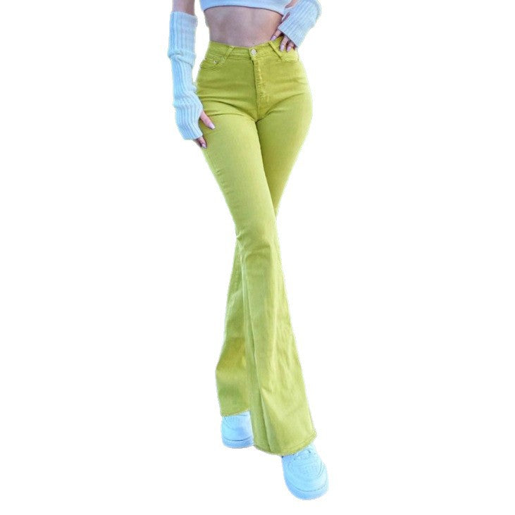 Ladies High-Waist Flared Pants made of Stretch Cord with waist-shaping cut Fashion Glam