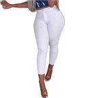 Women's high-waisted elastic tight jeans with figure-shaping effect Fashion Glam