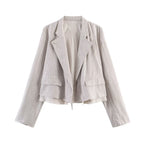 Women High-Waisted Pleated Pants with Loose Fit and Narrow Ankle Area Fashion Glam