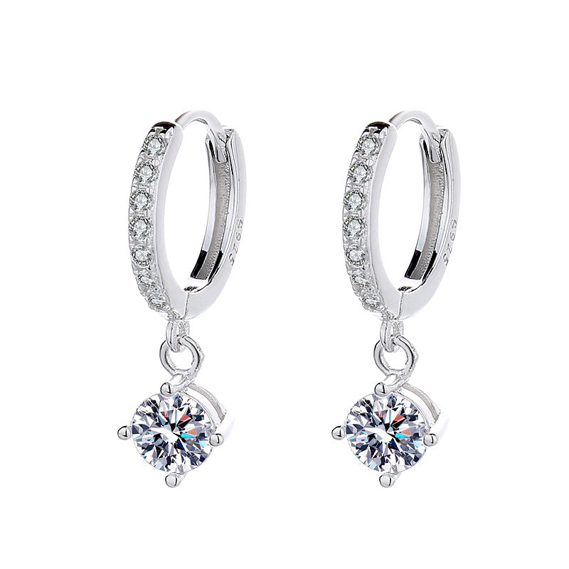 Ladies earrings with sparkling crystals and high-quality gold plating Fashion Glam
