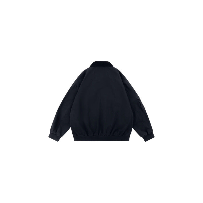 Unisex Oversized Blouson in Workwear style with cord collar and checked lined interior Fashion Glam