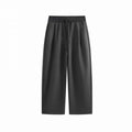 Men's Wide Cropped Pants with Elastic Waistband, Pleats and Side Pockets Fashion Glam