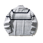 Unisex Norweger cardigan with full zipper, stand-up collar, and side pockets Fashion Glam