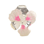 Women's flower-shaped ring made of shiny metal and high-quality epoxy resin Fashion Glam