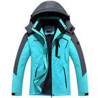 Men's three-layer thermo trekking jacket with removable hood and high-pile fleece lining Fashion Glam
