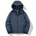 Men's Breathable Softshell Outdoor Jacket with Hood, Welded Seams and Sleeve Pocket Fashion Glam