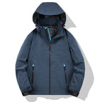 Men's Breathable Softshell Outdoor Jacket with Hood, Welded Seams and Sleeve Pocket Fashion Glam