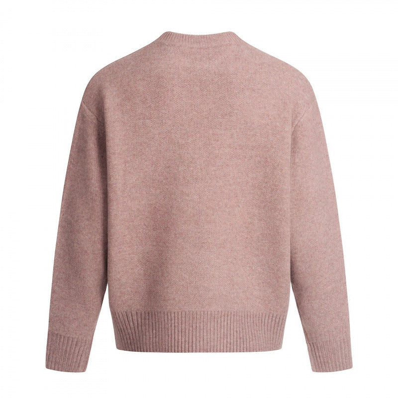 Unisex Oversize fine knit sweater with round neck, cropped hem and raglan sleeves Fashion Glam