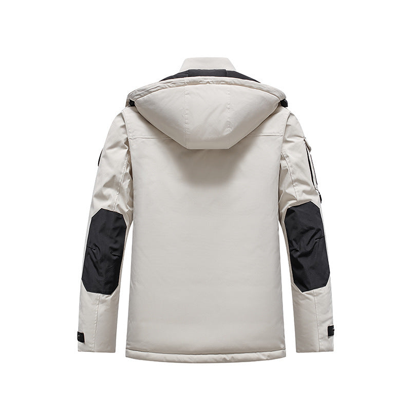Men's Insulated Field Parka with Hood, Multiple Utility Pockets and Windproof Shell Fashion Glam