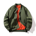 Men's Technical Bomber Jacket in Flight Style with Contrasting Lining Fashion Glam