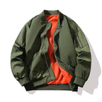 Men's Technical Bomber Jacket in Flight Style with Contrasting Lining Fashion Glam