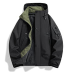 Men's minimalist weatherproof parka with contrast lining and utility details Fashion Glam