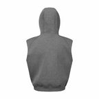 Unisex Sleeveless Hooded Vest with Full Zip and Kangaroo Pockets Fashion Glam