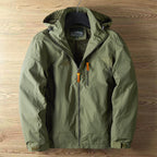 Men's Breathable Water-Repellent Outdoor Jacket with Hood and Zipper Fashion Glam