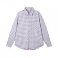 Men's Checked Oversized Shirt with Chest Pocket and Rounded Hem Fashion Glam