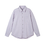 Men's Checked Oversized Shirt with Chest Pocket and Rounded Hem Fashion Glam