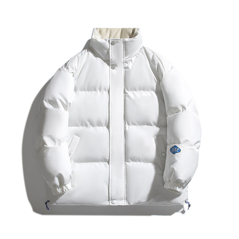 Unisex padded sleeveless quilted jacket with high stand-up collar, thermal insulation and drawstring hem Fashion Glam