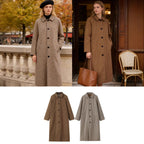 Women's longer minimalist trench coat with checked lining Fashion Glam