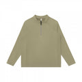 Unisex Lightweight Oversized Half-Zip Sweatshirt with Raglan Sleeves and Stand-Up Collar Fashion Glam