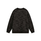Unisex fine-knit sweater with structured striped look and round neck Fashion Glam