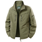 Men's Lightweight Functional Jacket with Mesh Lining and Multiple Zipper Pockets Fashion Glam