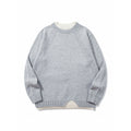 Unisex fine knit sweater with raglan seam and triangular hem adornment Fashion Glam