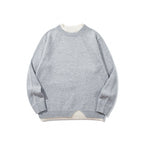 Unisex fine knit sweater with raglan seam and triangular hem adornment Fashion Glam