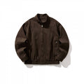 Men's Short Utility Jacket made of durable canvas with stand-up collar, concealed front zip and elastic drawstring hem Fashion Glam