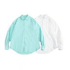Unisex Oversize Shirt made of fine Oxford cotton fabric with chest pocket and rounded hem Fashion Glam