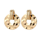 Women's elegant earrings with rustic, folded design Fashion Glam
