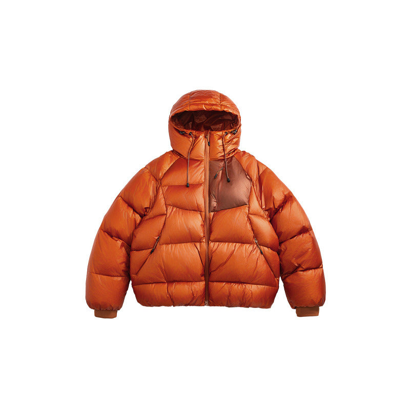 Unisex Quilted Down Jacket with Hood and Lightweight Thermal Insulation Fashion Glam