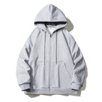 Men's hoodie zip-up jacket with full zip, oversized fit, and raglan sleeves Fashion Glam