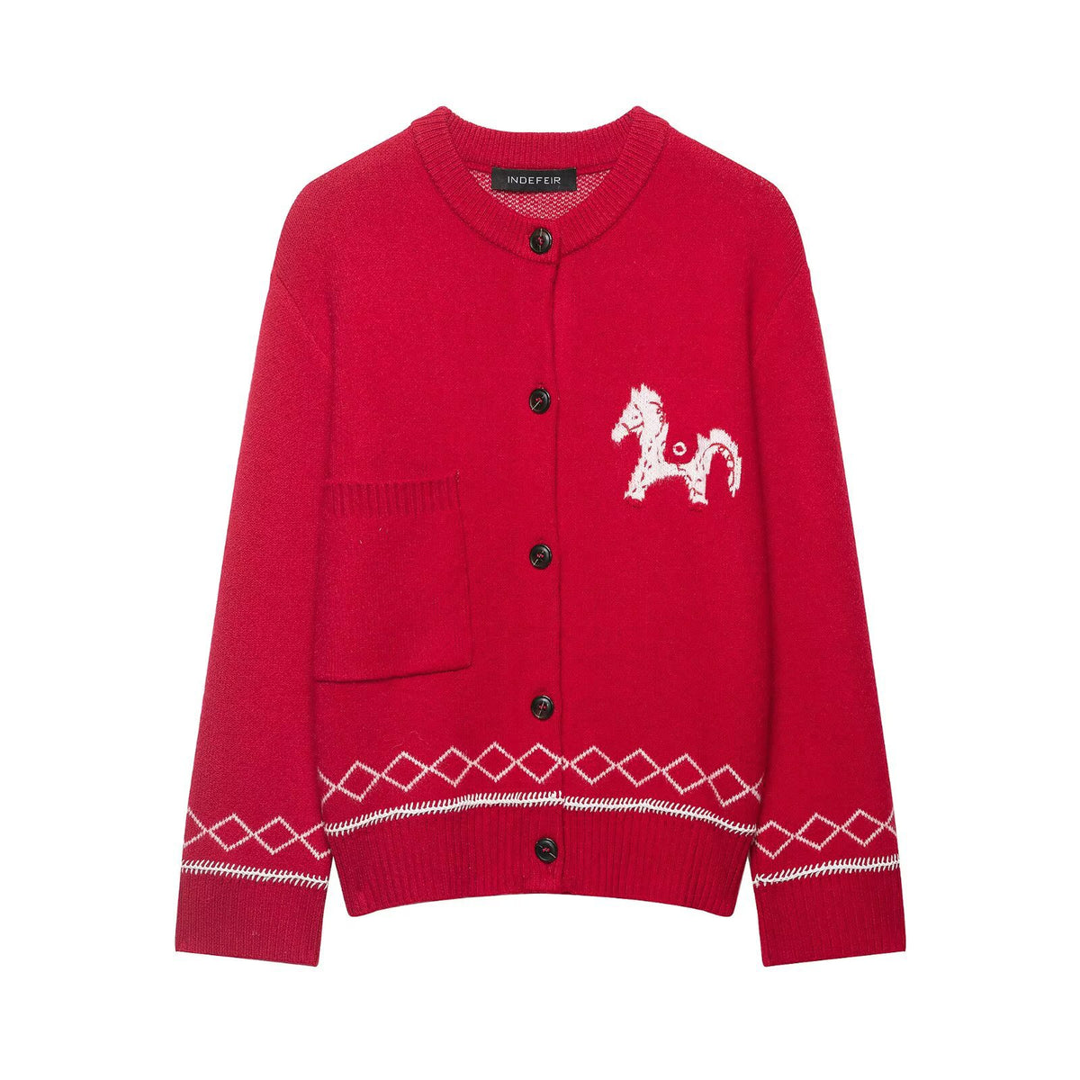 Women’s fine knit cardigan with crocheted Peter Pan collar Fashion Glam