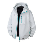 Men's Urban Protection Softshell Jacket with Adjustable Hood, Contrast Zippers, and Chest Pocket Fashion Glam